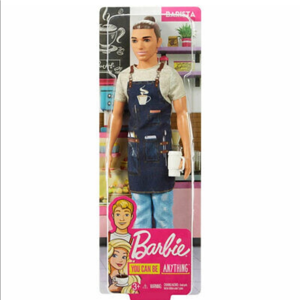 Barbie Ken Careers Barista Doll Coffee-Themed You Can Be Anything Collection New